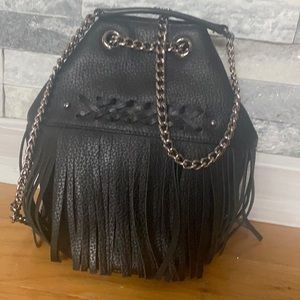 Ralph Lauren crossbody fringe bucket purse.